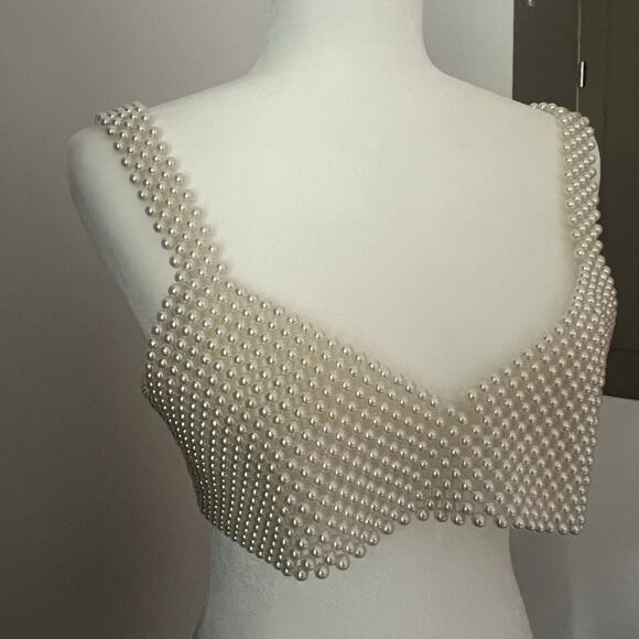 Vintage Pearl beaded Bralette Top - Picture 2 of 8